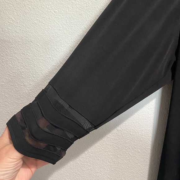 Jessica Howard Mesh Trim Black Dress 16W - Picture 6 of 11